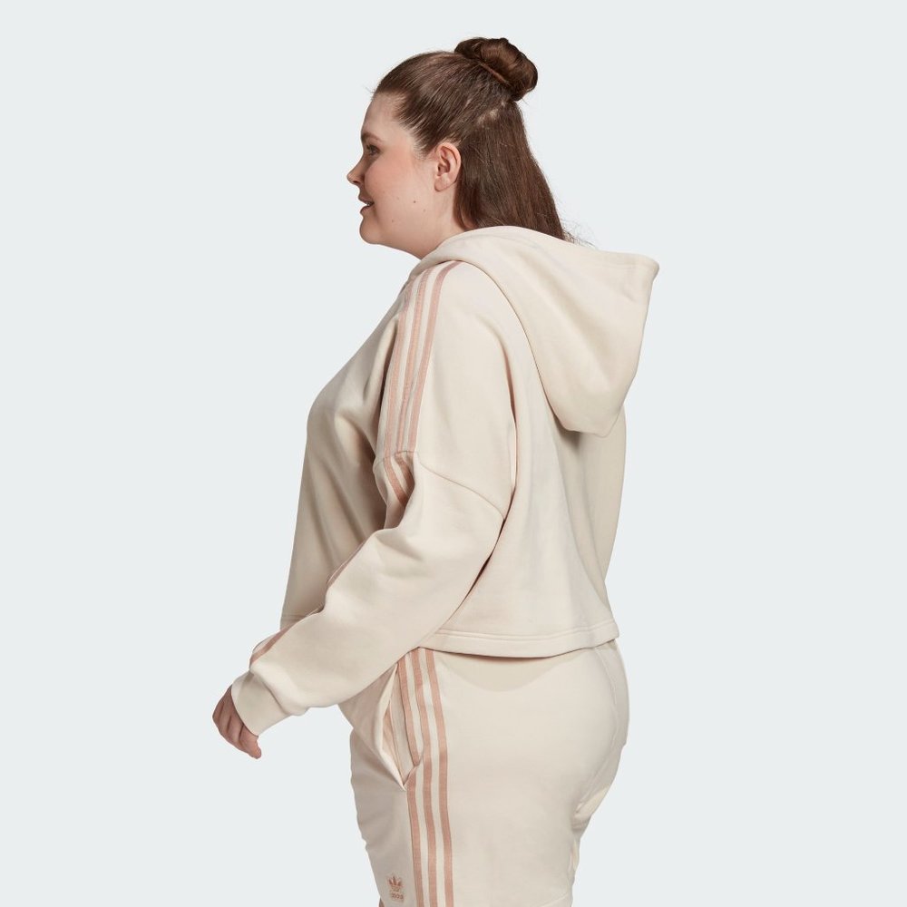 Adidas CROPPED HOODIE Plus Size 2X - Picture 4 of 7